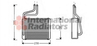 Радиатор печки Van Wezel 18006286 Ford Mondeo 1114283, 1S7H18476AA, 3915701