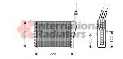 Радиатор печки Van Wezel 43006249 Renault Espace 6025370414, 6025371298, 6025370415