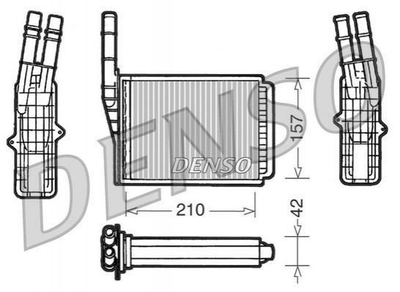 Радиатор печки DENSO DRR23013 Renault Espace 113312000, 113310000, 6025370900