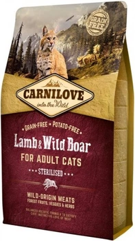 Сухий корм для стерилізованих котів Carnilove Lamb & Wild Boar Sterilised ягня та дикий кабан 6 кг