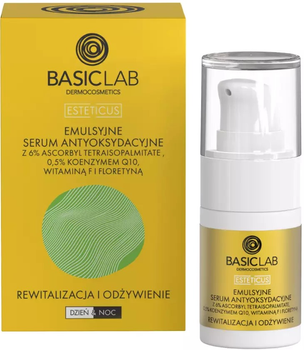 Serum do twarzy BasicLab Antioxidant Emulsion Serum Revitalizing and Nourishing 6% Vitamin C 15 ml (5904639170286)