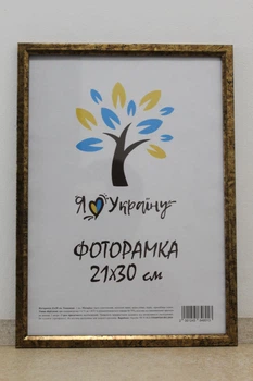 Фоторамка 21Х30, (А4),состаренное золото с золотой вставкой, 1210-3055, СТЕКЛО + КАРТОН