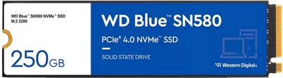 SSD диск Western Digital Blue SN580 250GB M.2 2280 NVMe PCIe 4.0 x4 3D NAND TLC (WDS250G3B0E)