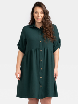 Сукня-сорочка міді літня жіноча Karko SB527 46/48 Зелена (5903676113997)