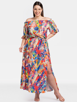 Плаття довге літнє жіноче Karko SB862 50-52 Різнокольорове (5903676161097)