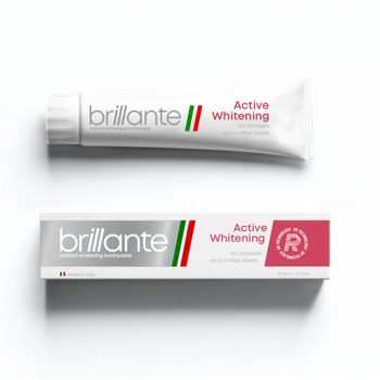 Зубная паста для курящих и ценителей кофе Brillante Active Whitening, 75 мл