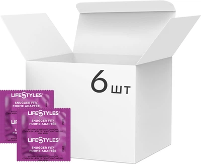 Презервативи LifeStyles Snugger Fit Вузькі 6 шт (ROZ6400230472)