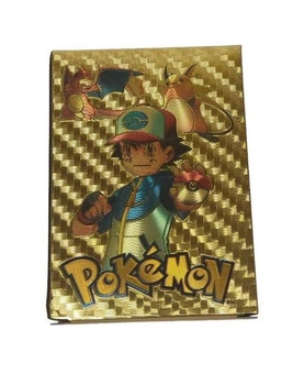 Набор коллекционных карт покемон pokemon 55 штук золотые