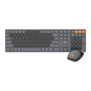 Комплект беспроводной клавиатуры и мыши Fantech Go WK895 Silent Click EN/UKR для ПК, Ноутбука, ТВ, 1600 DPI, Bluetooth 2.4 Гц USB Серый