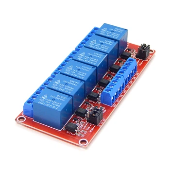 Релейный модуль 6-канальный с оптопарой (низкий/высокий уровень) - 5 В ArduinoKit