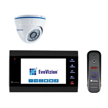 EvoVizion VP-701 Black + DP-04 cam Комплект домофона