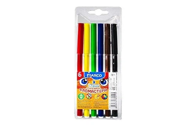 Фломастери Marco Super Washable 6 кол