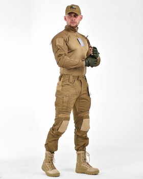 Тактический штурмовой костюм с наколенниками штаны+убакс XL койот (87075)