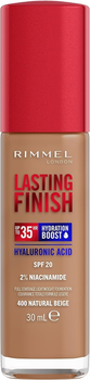 Тональна основа Rimmel London Lasting Finish Hydration Boost 35H SPF 20 400 Natural Beige 30 мл (3616304825187)