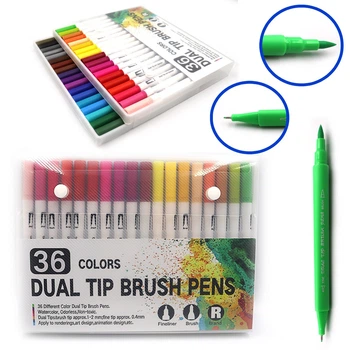 Фломестери Bruch pens+лінер двосторонні 36 кольорів (DSCN9775-36)