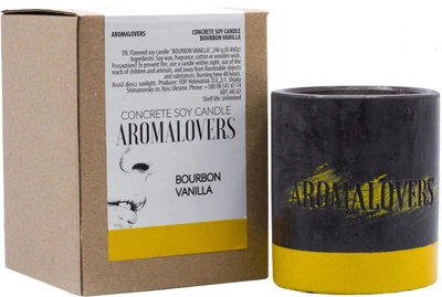 Ароматична свічка Aromalovers Бурбонская ваніль соєва в бетоні 240 г (ROZ6300000036)
