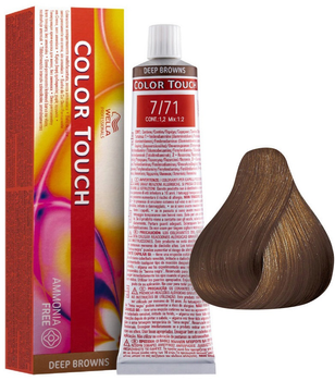 Farba do włosów Wella Professionals Color Touch Deep Browns 7.71 Medium Blonde Brown-Ashy bez amoniaku 60 ml (4064666220505)