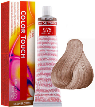 Фарба для волосся Wella Professionals Color Touch Deep Browns 9.75 Light Blonde Brownish Pink без аміаку 60 мл (4064666224183)