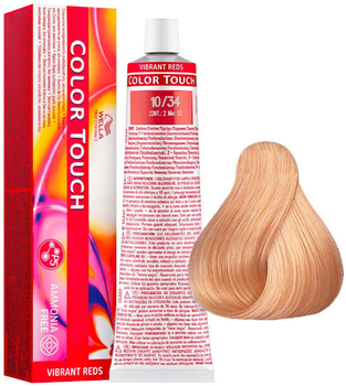 Фарба для волосся Wella Professionals Color Touch Vibrant Reds 10.34 Bright Golden Copper Blonde без аміаку 60 мл (4064666224145)
