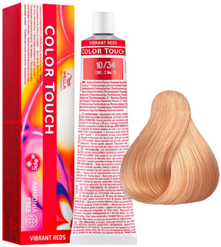 Farba do włosów Wella Professionals Color Touch Vibrant Reds 10.34 Bright Golden Copper Blonde bez amoniaku 60 ml (4064666224145)