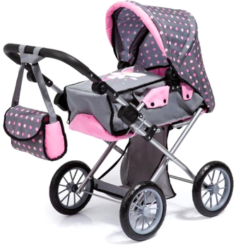 Wózek dla lalek Bayer City Star Szaro-różowy (4003336136661)