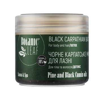 Мыло черное карпатское для бани Botanic Leaf 300 мл 4820229610912