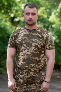 Мужская тактическая пиксельная футболка с липучкой под шеврон Coolmax 58