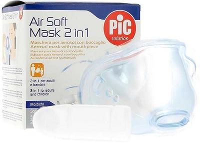 Maska aerozolowa Pic Solution Air Soft Mask z ustnikiem 2 w 1 (8058090003229)