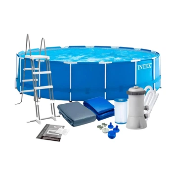 Каркасний бассейн Intex 28242 NP, 16805л, 457х122 см, круглий, с фильтром, с лестницей