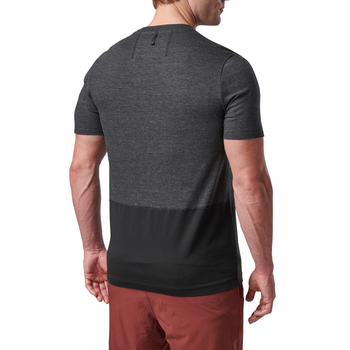 Футболка тактична потовідвідна 5.11 Tactical PT-R Charge Short Sleeve Top 2.0 Black Heather S (82128-135)