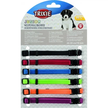 Набір нашийників для щенят Trixie M-L 22-35см/10мм, 6шт