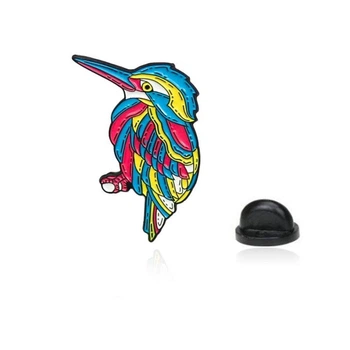 Брошь-значок BROCHE бижутерия Lovely Птицы Дятел разноцветная BRGV114166