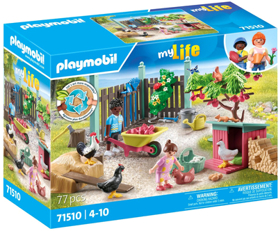 Набір фігурок Playmobil My Life Little Chicken Farm in the Tiny House Garden з аксесуарами 77 предметів (4008789715104)