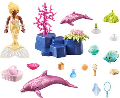 Zestaw figurek Playmobil Princess Magic Mermaid with Dolphins z akcesoriami 28 elementów (4008789715012)