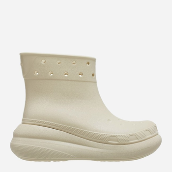 Жіночі гумові чоботи низькі Crocs Classic Crush Rain Boot 207946-BONE 38-39 Кремові (196265156955)