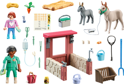 Набір фігурок Playmobil Country Veterinary Mission with the Donkeys 55 предметів (4008789714718)