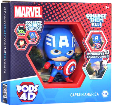 Фігурка WOW Pods 4D Marvel Captain America 12 x 10.2 см (5055394026292)