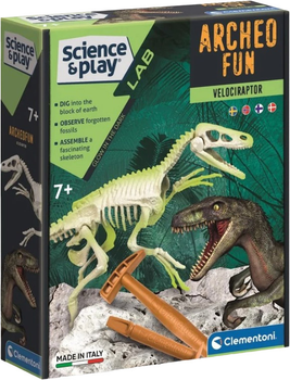 Zestaw do eksperymentów naukowych Clementoni Archeo Fun Welociraptor (8005125787753)