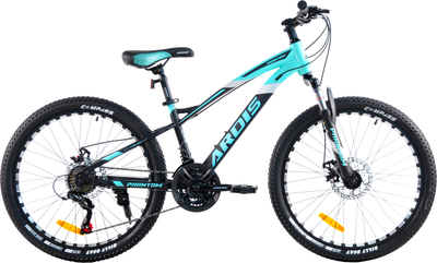 Велосипед Ardis Phantom МТВ ST 24" 13" 2024 Чорно-бірюзовий (4030-130-1)