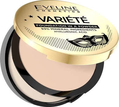 Компактна пудра для обличчя Eveline Variete Foundation in a Powder No. 02 Natural 8 г (5901761940688)