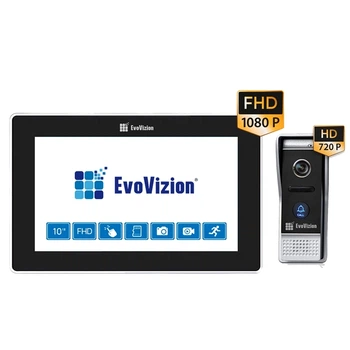 EvoVizion VP-1015FHD Black (Wi-Fi) + DP-05AHD Комплект домофону
