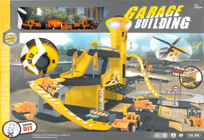 Паркінг Meet Hot Garage Bulding з будівельними машинками та аксесуарами (5904335848458)