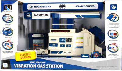 Stacja paliw Mega Creative Electric Version z samochodem i akcesoriami (5904335860023)