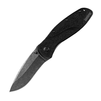 Нож складной Kershaw Blur Blackwash (длина: 200 мм, лезвие: 86 мм), черный