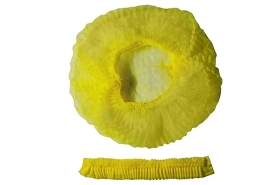 Шапочки Sanorma одноразові на подвійній гумці 100 шт жовті (2007)