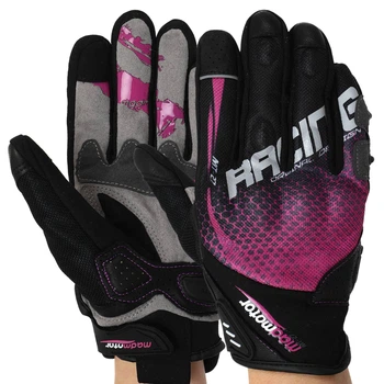 Моторукавички MAD R Pro (поліестер, super fabric, шкіра, розмір L, Чорно-фіолетовий) (MT-27_Чорно-фіолетовий_L)
