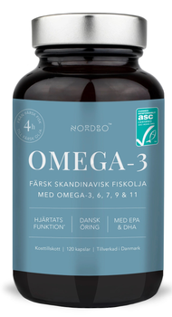 Suplement diety NORDBO Omega-3 ASC 120 kapsułek (7350076867124)