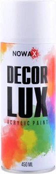 Фарба-спрей NOWAX акрилова DECOR LUX 9010 біла глянсова 450мл (699403)
