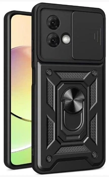 Чехол Camshield c кольцом-подставкой на Motorola G84 (black)