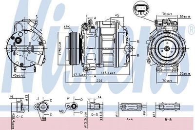 Компрессор кондиционера NISSENS 890329 BMW X5, X6 64529195971, 64529185146, 64509121762